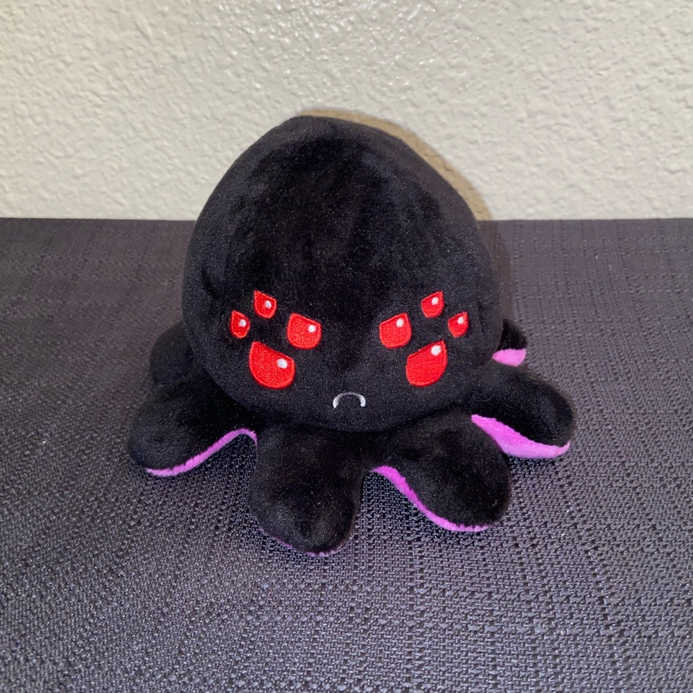 reversible halloween octopus angry and happy